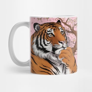 Wistful Tiger Japanese Art Print Mug